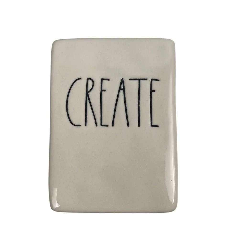 Rae Dunn CREATE Pen Pencil Brush Holder‎ Farmhouse Ceramic Pottery B20Q